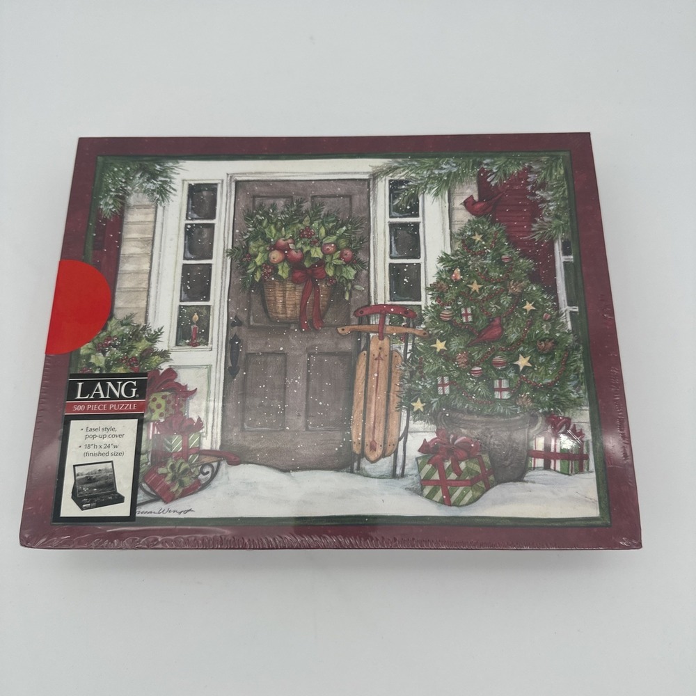 Lang "Holiday Door" 500 Piece Jigsaw Puzzle By Susan Winget Easel Style 18"x24"